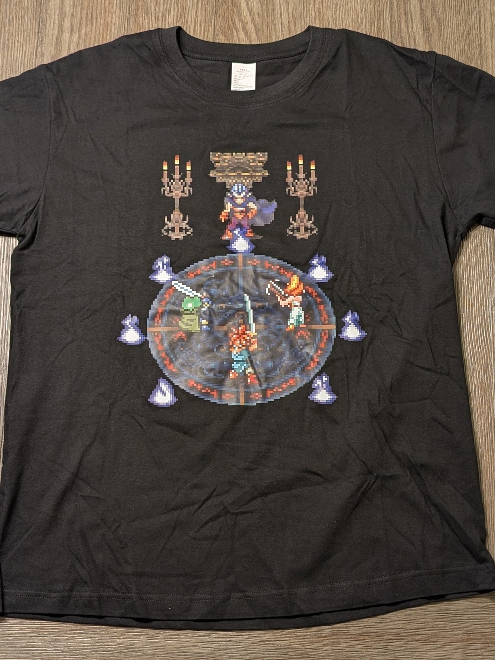 Chrono Trigger RPG Black Retro Pixel-Graphic Men’s XL T-Shirt